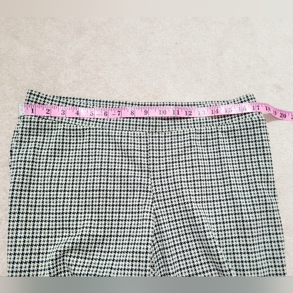 Cooper & Ella Women's Pants Size L Brown Black White Houndstooth Stretch Pullon - Picture 6 of 12